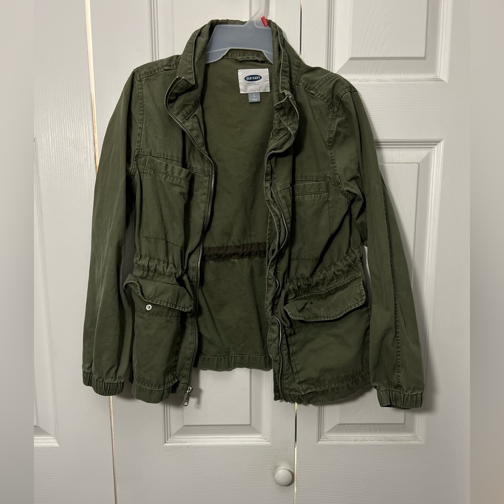 Cotton olive blue jacket
